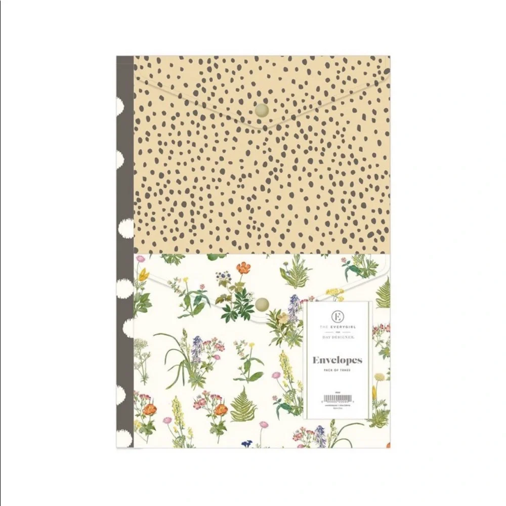 The Everygirl 3pack Assorted Poly Folders/Envelopes